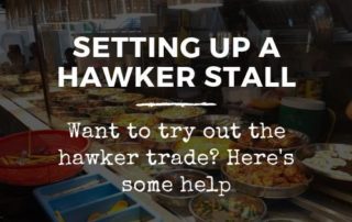 Setting up a hawker stall