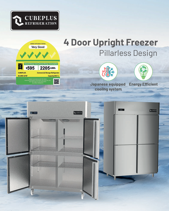 CUBEPLUS 4 Door Upright Freezer – 1275F