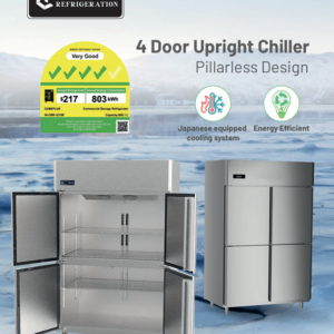 CUBEPLUS 4 Door Upright Chiller - 1275R