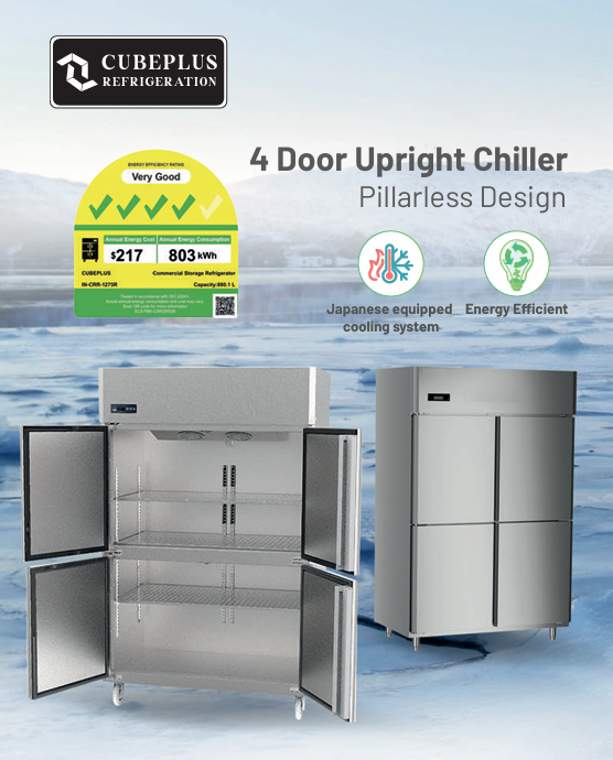 CUBEPLUS 4 Door Upright Chiller – 1275R