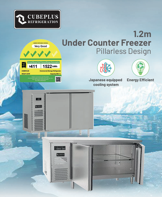 CUBEPLUS 1.2m Under Counter Freezer – 1275F